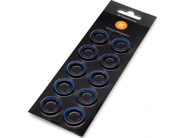 EK Water Blocks EK-Quantum Torque Color Ring 10-Pack STC 12/16, Momentfestering, 1/4", 10 stykker, Slovenia