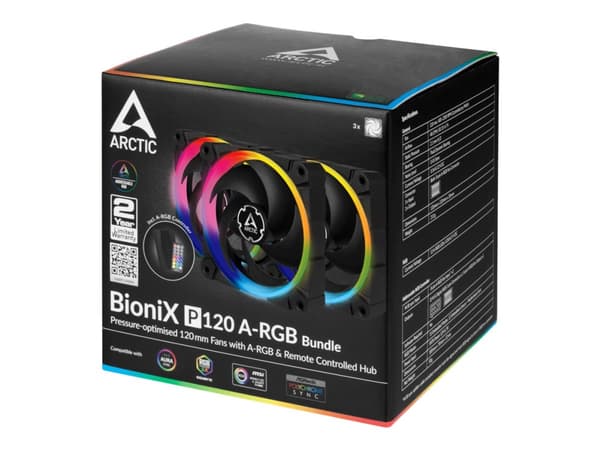 ARCTIC BioniX P120 A-RGB - Kabinettvifte - 120 mm (en pakke 3)