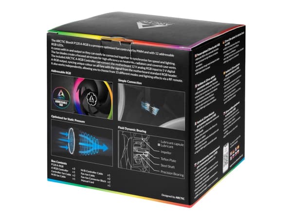 ARCTIC BioniX P120 A-RGB - Kabinettvifte - 120 mm (en pakke 3)