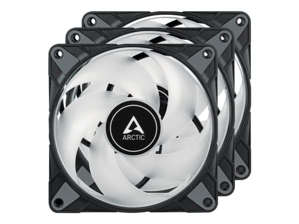 ARCTIC P12 PWM PST A-RGB 0dB - Value Pack - lådfläkt - 120 mm - svart (paket om 3)