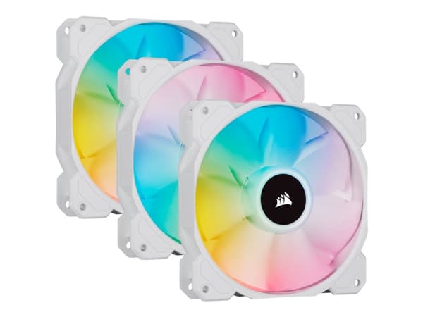 CORSAIR iCUE SP120 RGB ELITE - Kabinettvifte - 120 mm - hvit (en pakke 3)