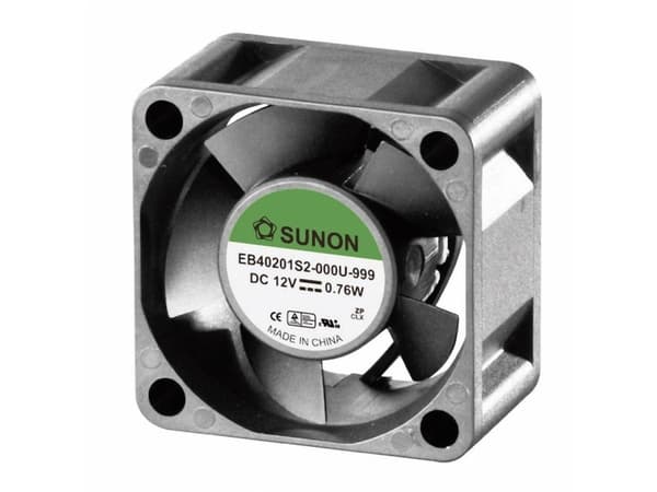 Sunon SUNON DC aksialvifte serie MB/EB 40x40x20mm Aksial ventilator 12 V 13,08 m³/h (L x B x H) 40 x 40 x 20 mm