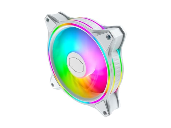 Cooler Master MasterFan MF120 HALO 3in1 - White Edition - lådfläkt - 120 mm (paket om 3)