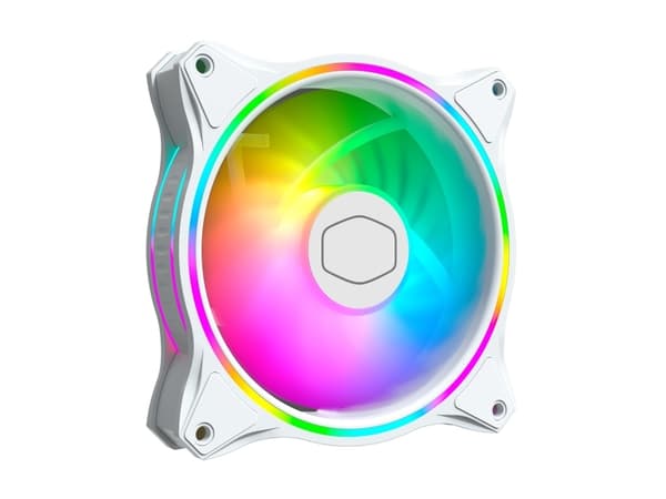 Cooler Master MasterFan MF120 HALO 3in1 - White Edition - lådfläkt - 120 mm (paket om 3)