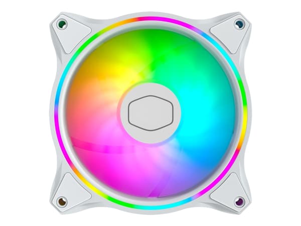 Cooler Master MasterFan MF120 HALO 3in1 - White Edition - lådfläkt - 120 mm (paket om 3) Vit