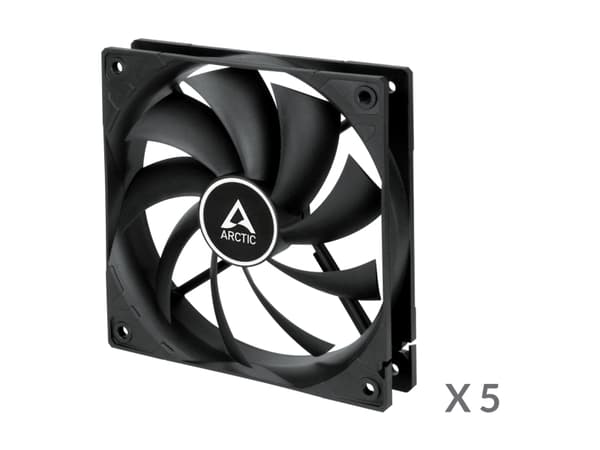 ARCTIC F12 Datorväska Fan 12 cm Svart 5 styck