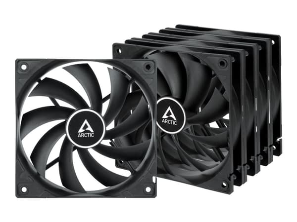 ARCTIC F12 PC-kjølevifte Vifte 12 cm Sort 5 stykker Sort