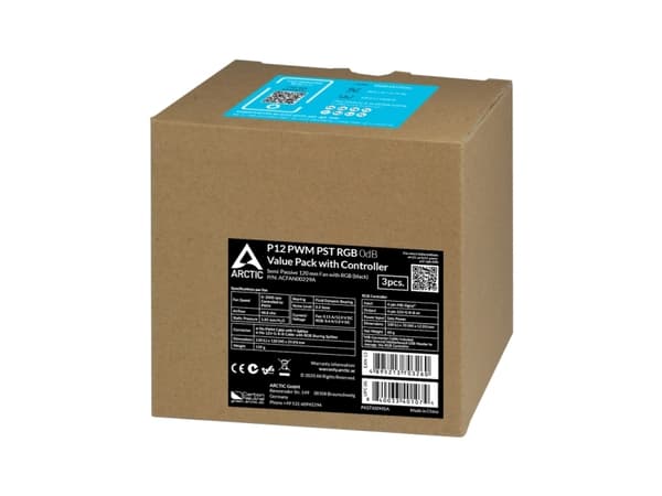 ARCTIC F12 PWM PST, Vifte, 12 cm, 230 RPM, 1350 RPM, 0,3 sone, 90,1 m³/t