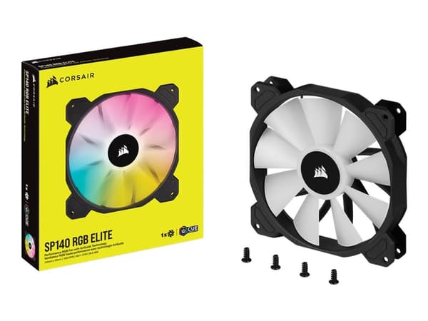 CORSAIR iCUE SP140 RGB ELITE - Kabinettvifte - 140 mm Sort