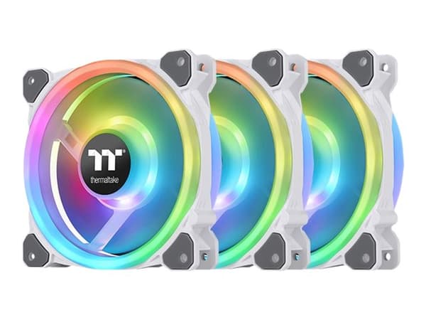 Thermaltake Riing Trio 12 - TT Premium Edition - kabinettvifte - 120 mm - hvit (en pakke 3)