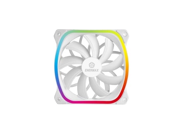 Enermax SquA RGB UCSQARGB12P-W-BP3 - Kabinettvifte - 120 mm - hvit