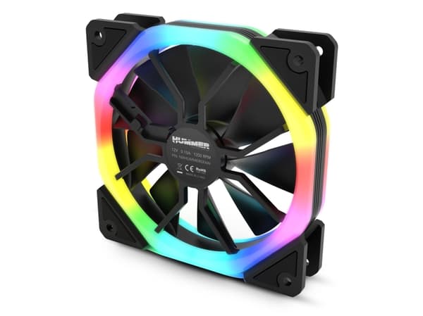 NOX Hummer S-Fan, Fan, 12 cm, 1100 RPM, Svart