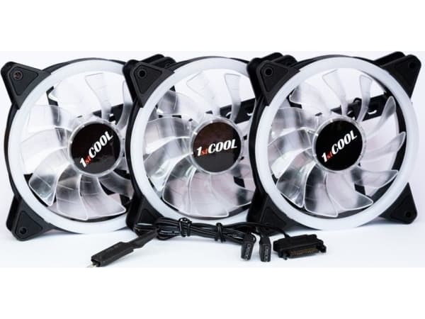 1stCOOL Fan KIT AURA EVO 1 ARGB, 3x Dual Ring ventilator + ARGB Nano radic (KIT-AURA-EVO-1) - 497912