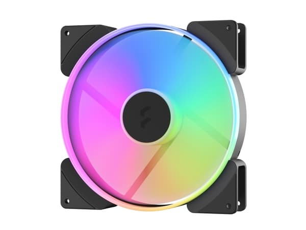 Fractal Design Prisma AL-18 - Kabinettvifte - 180 mm - svart ramme, hvite blader (en pakke 2)