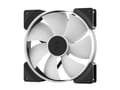 Miniatyrbilde 4 av 5: Fractal Design Prisma AL-18 - Kabinettvifte - 180 mm - svart ramme, hvite blader (en pakke 2)