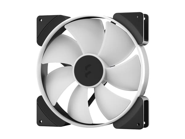 Fractal Design Prisma AL-18 - Kabinettvifte - 180 mm - svart ramme, hvite blader (en pakke 2)