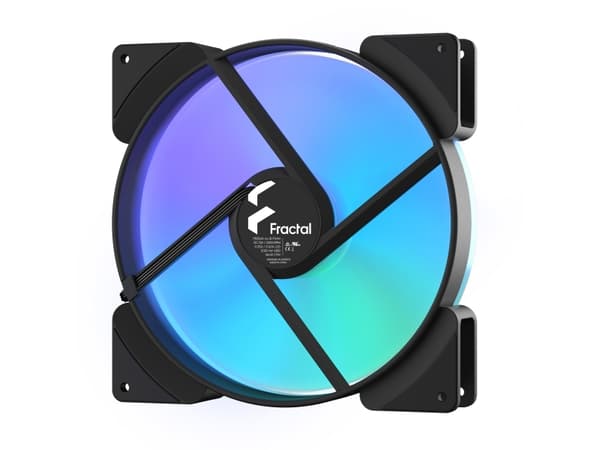 Fractal Design Prisma AL-18 - Kabinettvifte - 180 mm - svart ramme, hvite blader (en pakke 2)