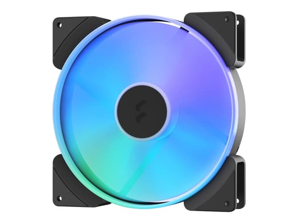 Fractal Design Prisma AL-18 - Kabinettvifte - 180 mm - svart ramme, hvite blader (en pakke 2) Sort, Hvit