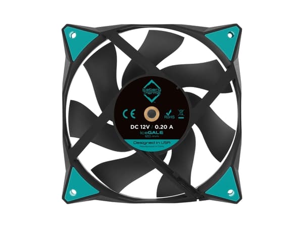 Iceberg Thermal IceGALE, Vifte, 12 cm, 500 RPM, 1850 RPM, 35 dB, 76 cfm