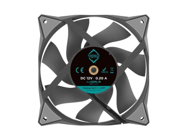 Iceberg Thermal IceGALE, Vifte, 12 cm, 500 RPM, 1850 RPM, 35 dB, 76 cfm
