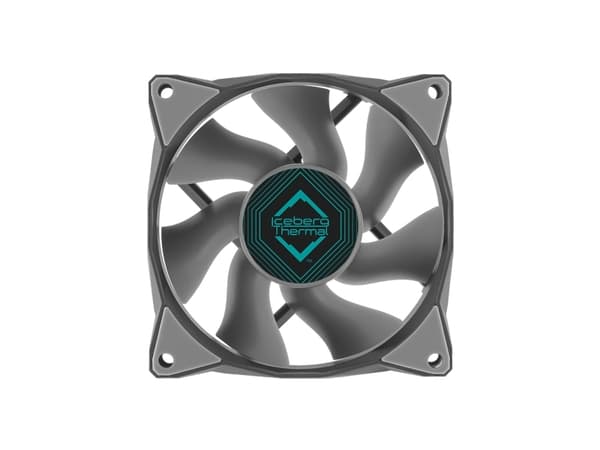 Iceberg Thermal IceGALE, Vifte, 8 cm, 800 RPM, 2000 RPM, 26 dB, 29 cfm Grå