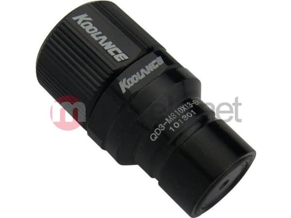 Koolance QD3 Male Quick Disconnect No-Spill Coupling, Compression for 10mm x 13mm (3/8in x 1/2in) - Koppling till vätskekylsystem - svart