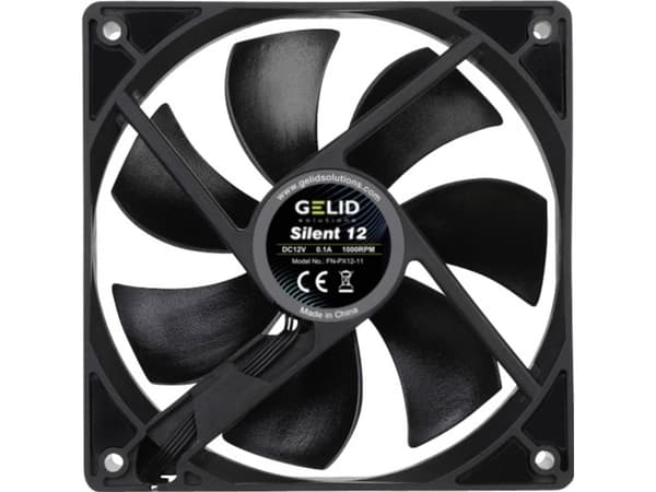 Gelid Solutions FN-PX12-11, Vifte, 12 cm, 40,3 cfm, Sort