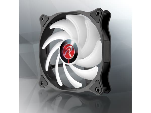 RAIJINTEK EOS 12 RBW ADD, Vifte, 12 cm, 800 RPM, 1800 RPM, Sort, Hvit