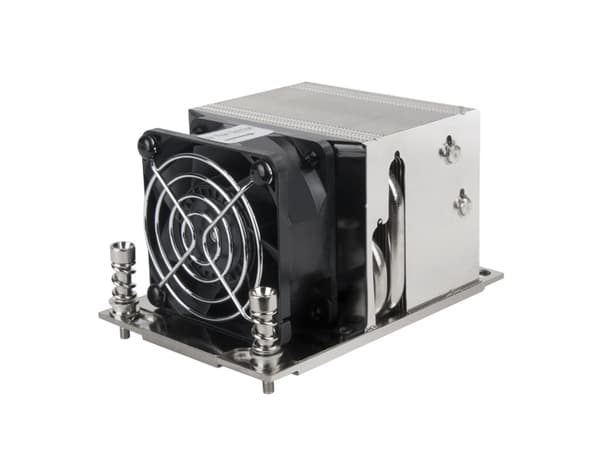 Silverstone XE02-SP3, Kjøler, 6 cm, 1600 RPM, 8400 RPM, 52 dB, 43 cfm Aluminium, Sort