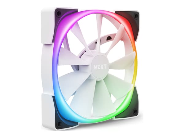 NZXT Aer RGB 2 - Kabinettevifte - 140 mm - 1500 rpm - 22dB - 91,19 kubikkfot / min - Hvit