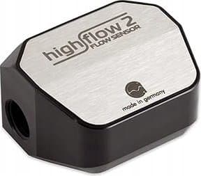 Aqua Computer flow sensor high flow 2, 2x G1/4 - sølv/svart