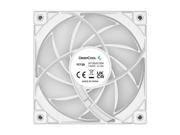 Deepcool FC120 WHITE - Lådfläkt - 120 mm - vit (paket om 3)