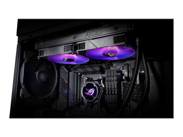 ASUS ROG Strix LC II 240 ARGB, All-in-one-nesteenjäähdytin, 12 cm, 80,95 cfm, 137,5 m³/h, Musta, Valkoinen