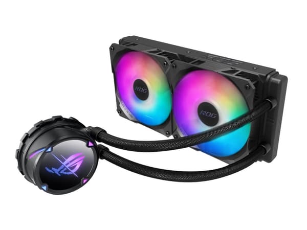 ASUS ROG Strix LC II 240 ARGB, All-in-one-nesteenjäähdytin, 12 cm, 80,95 cfm, 137,5 m³/h, Musta, Valkoinen