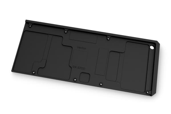 EK Water Blocks Quantum Vector RX 6700XT Backplate, Bakplate, Sort