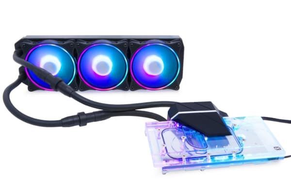 Alphacool Eiswolf 2 AIO, Alt-i-ett væskekjøler, 12 cm, 119,8 m³/t, Sort, Gjennomsiktig