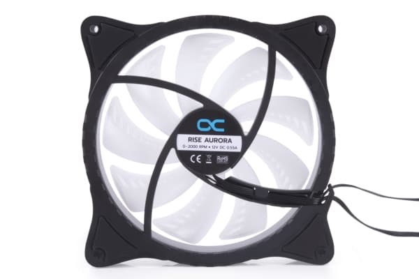 Alphacool Rise Aurora, Fan, 14 cm, 2000 RPM, 38,4 dB, 154,1 m³/h, Svart