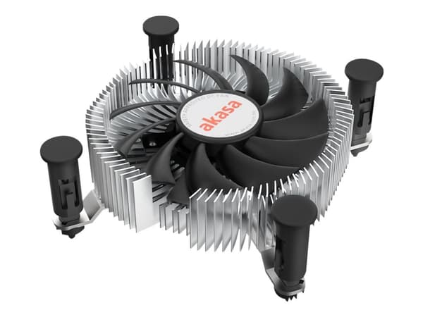 Akasa AK-CC6601EP01 - Processorkylare - Mini-ITX - (för: LGA1700) - aluminium - 75 mm Gjuten aluminium, Svart