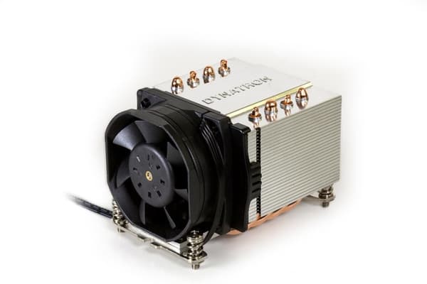 Dynatron A24, jäähdytin, 6 cm, 1500 rpm, 7000 rpm, 47,5 dB, 40,5 kuutiometriä/min. musta, Hopea