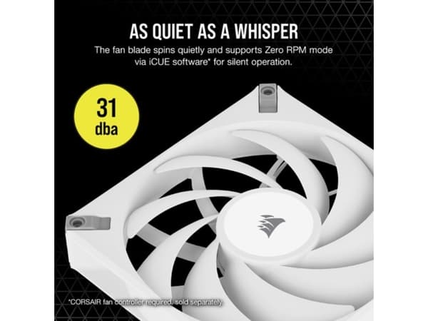 CORSAIR AF140 ELITE - Kabinettvifte - 140 mm - hvit
