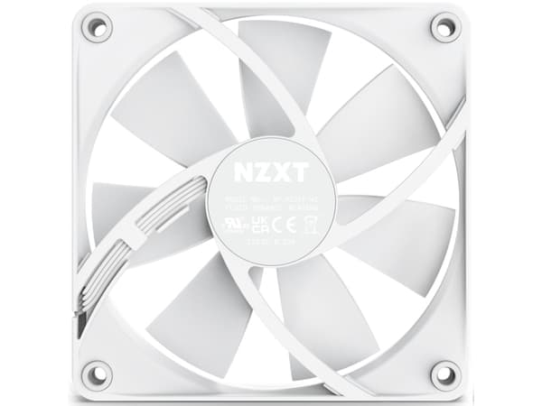NZXT F Series F120Q - Lådfläkt - 120 mm - matt vit