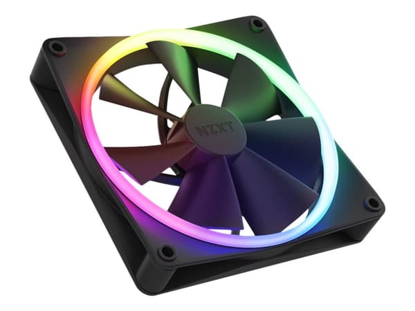 NZXT F Series F140 RGB Twin Pack - Kabinettvifte - 140 mm - matt svart Sort