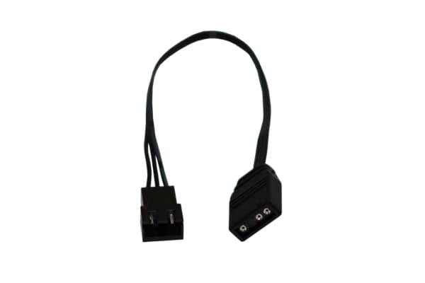 Alphacool 18601, 0,3 m, 3-pin, Rett, Rett, Sort, 12 g