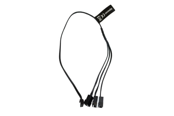 Alphacool 18601, 0,3 m, 3-pin, Rett, Rett, Sort, 12 g