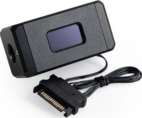 Bitspower flowsensor, 2x G1/4 tommers tilkoblinger, OLED-skjerm