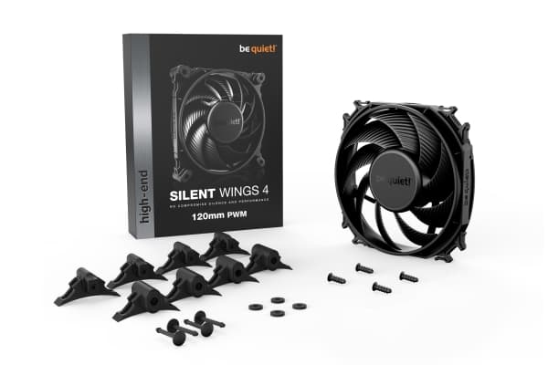 be quiet! Silent Wings 4 - Kabinettvifte - PWM - 120 mm - svart