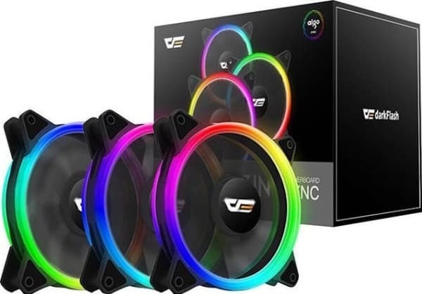 Darkflash DR12 Pro ARGB viftesett 3-i-1 120x120 (svart)