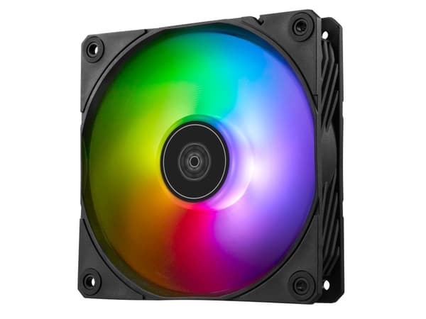 SilverStone Shark Force Lüfter, ARGB - 120 mm, svart Sort, Hvit