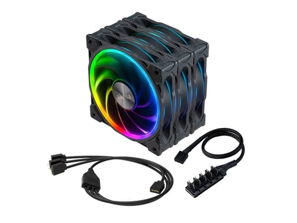 Akasa Soho AR Kit - Kabinettvifte - 120 mm (en pakke 3)