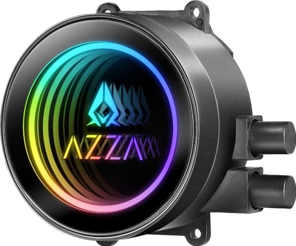 Azza LCAZ-120C-ARGB, Nestejäähdytyspakkaus, 12 cm, 54 cfm, Musta